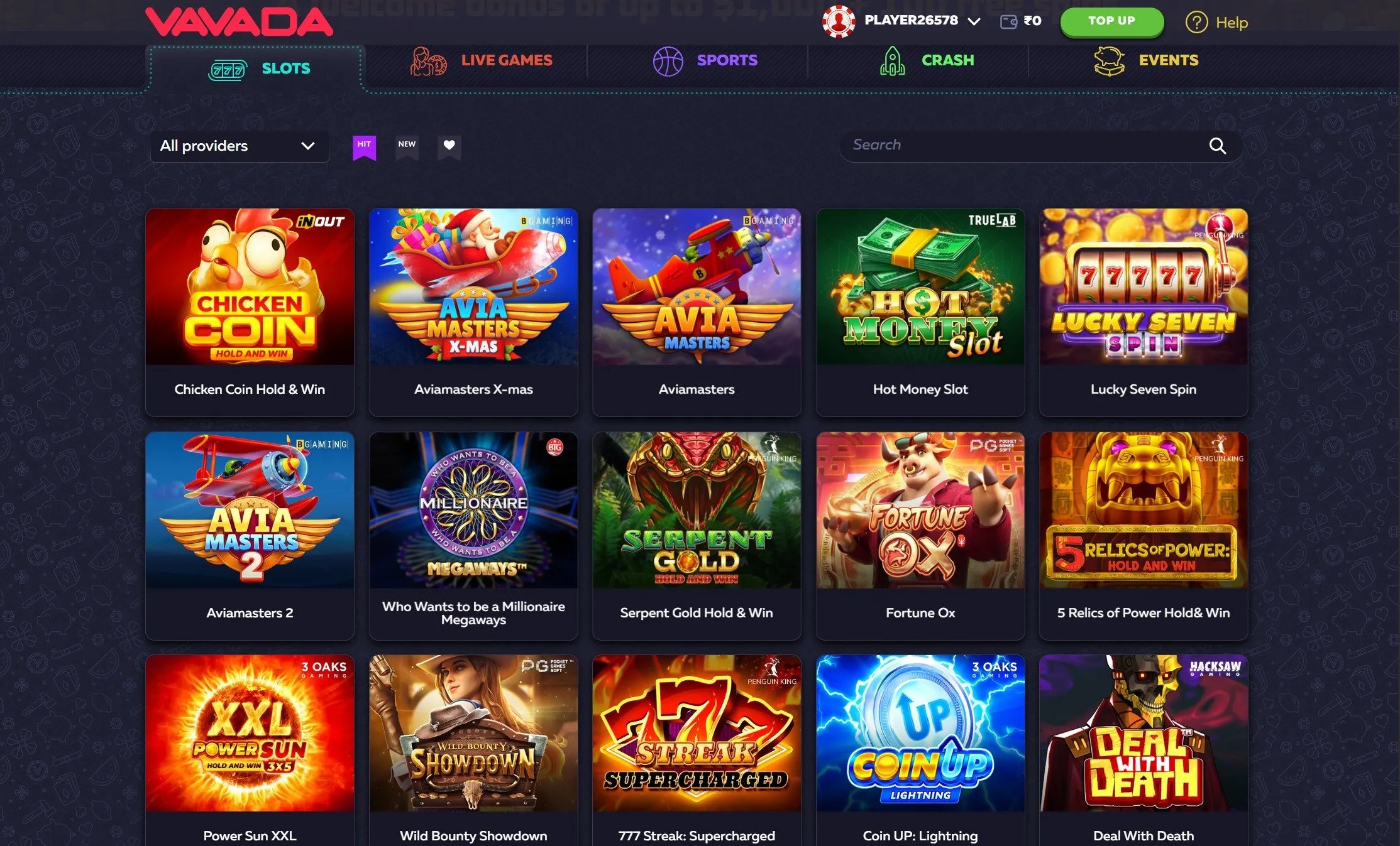 Vavada slots with high RTP 