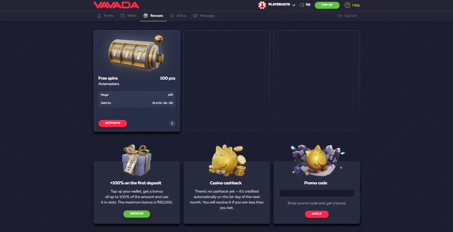 Payments, deposits and withdrawals 