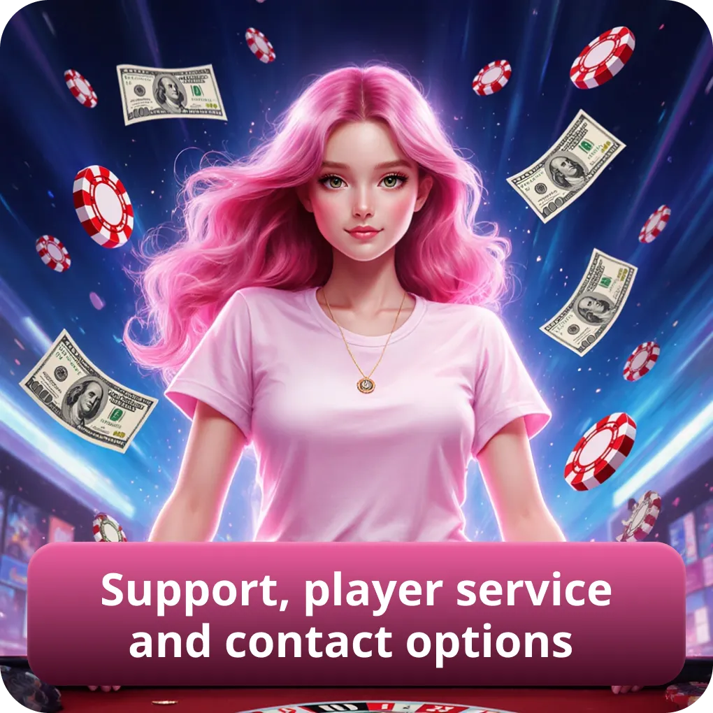 Support, player service and contact options